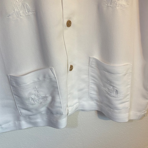 Cubavera white Large Short Sleeve Shirt with Embroidery - Picture 2 of 7